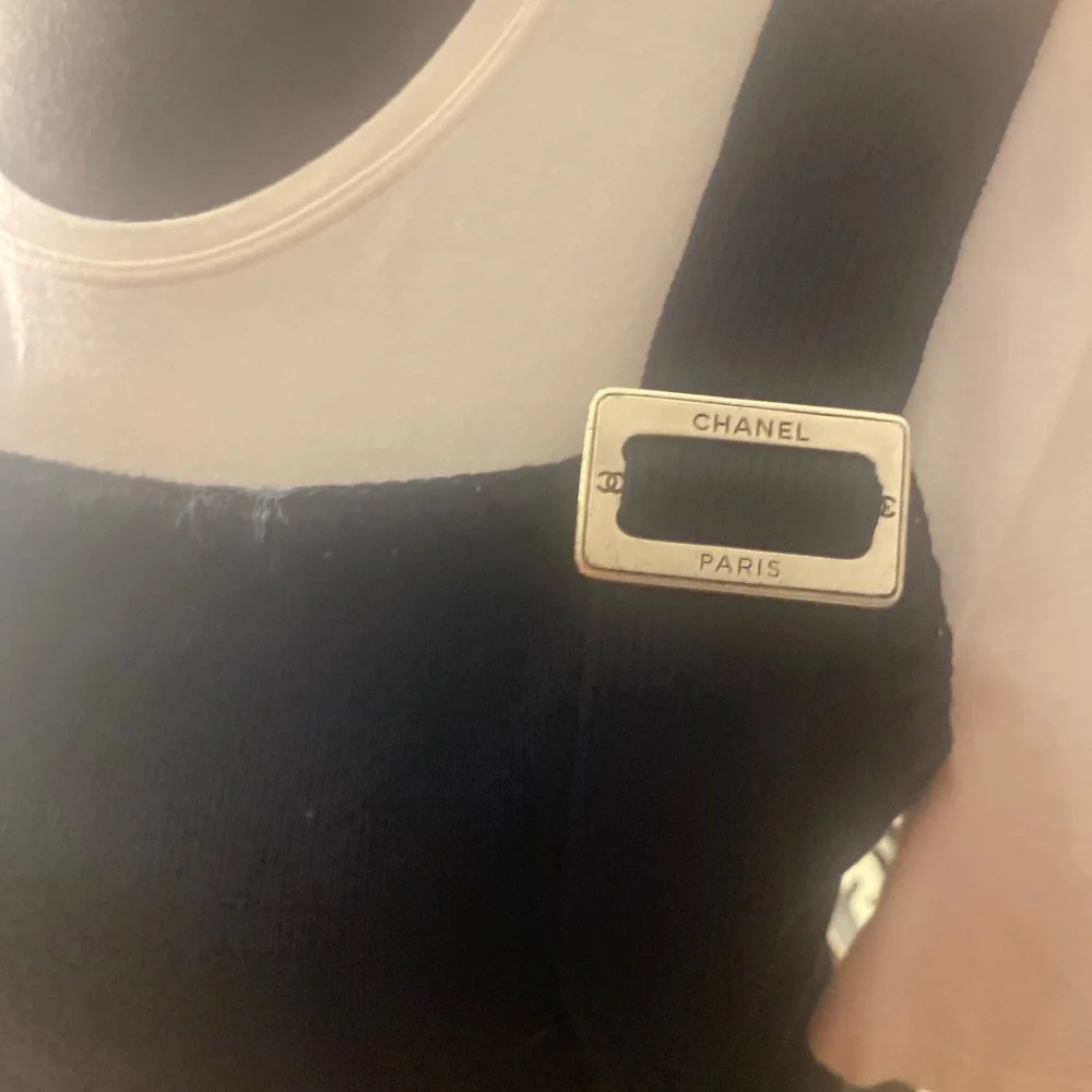 Chanel Vintage 2005 Cruise Collection Buckle Strap Knit Tank Top